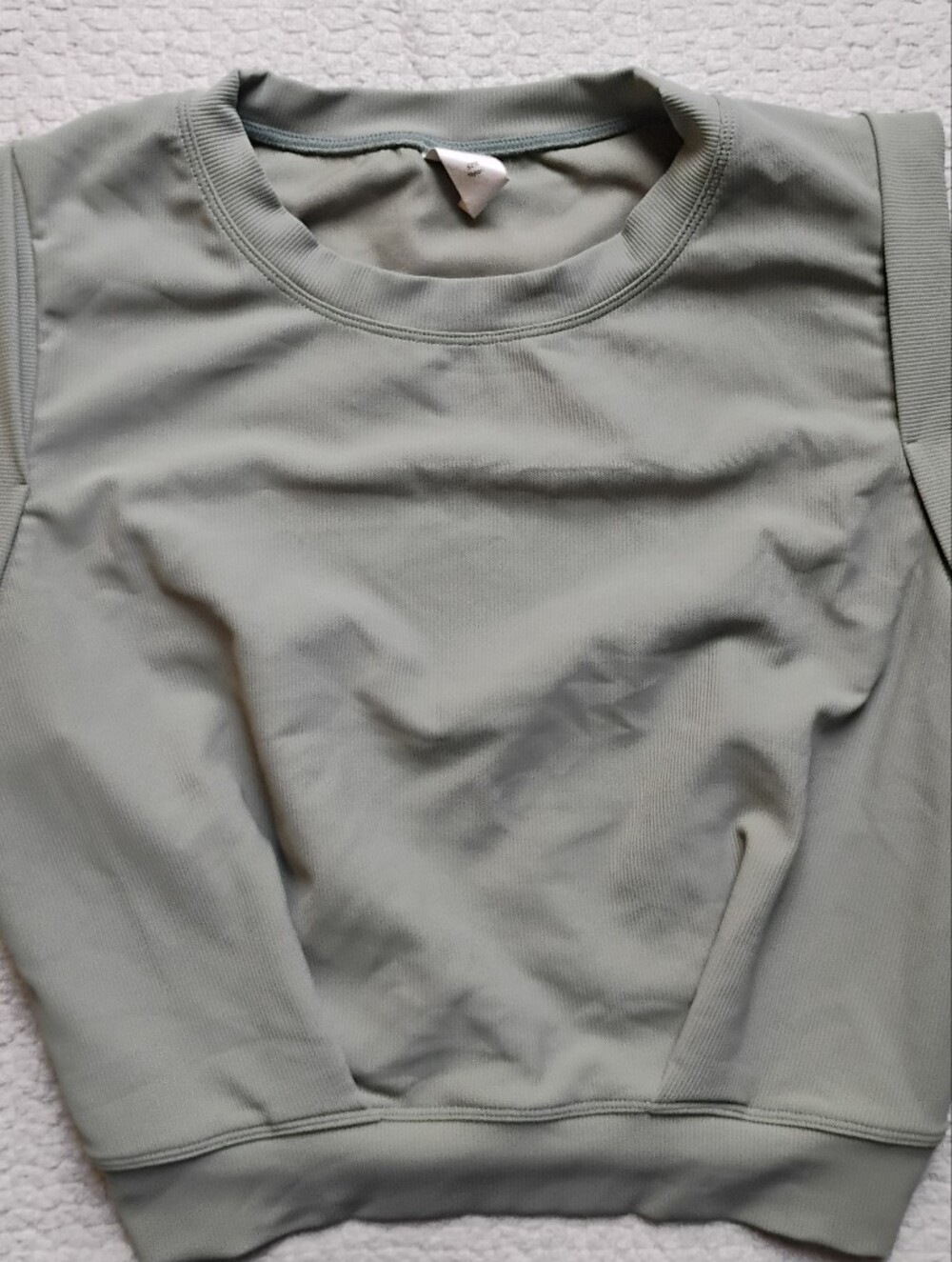HALARA Sage Green Sleeveless Sweatshirt